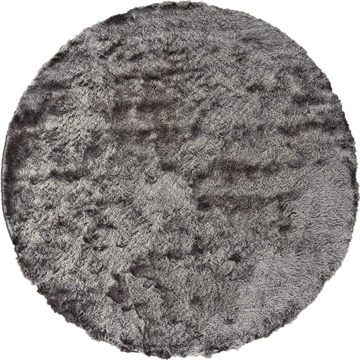 Feizy Feizy Indochine Plush Shag Rug - Available in 7 Sizes - Metallic Sheen Gray & Silver Mink 8' x 8' Round 4944550FGRY000N80