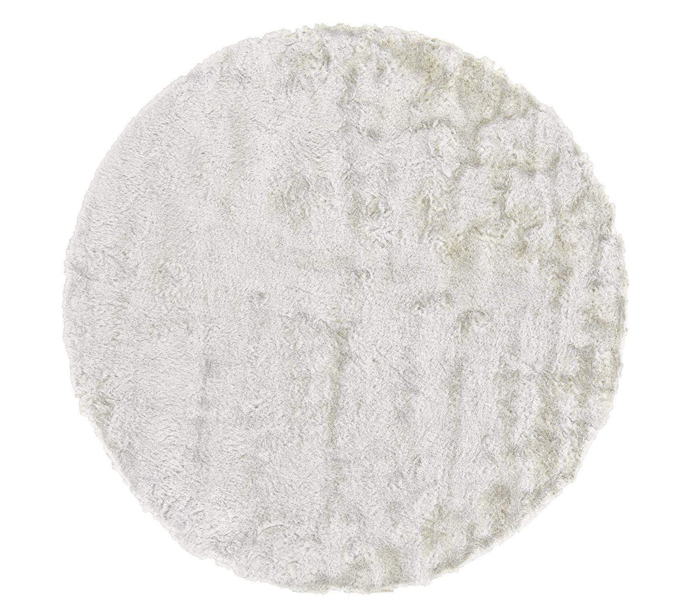 Feizy Feizy Indochine Plush Shag Rug - Available in 7 Sizes - Metallic Sheen Bright White 8' x 8' Round 4944550FWHT000N80
