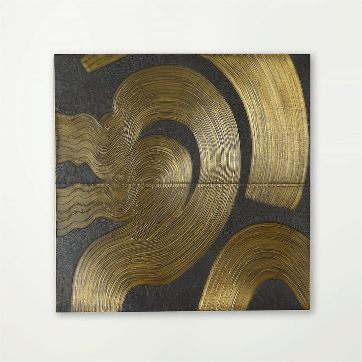Global Views Global Views Currents Wall Panel A - Brass 7.91343