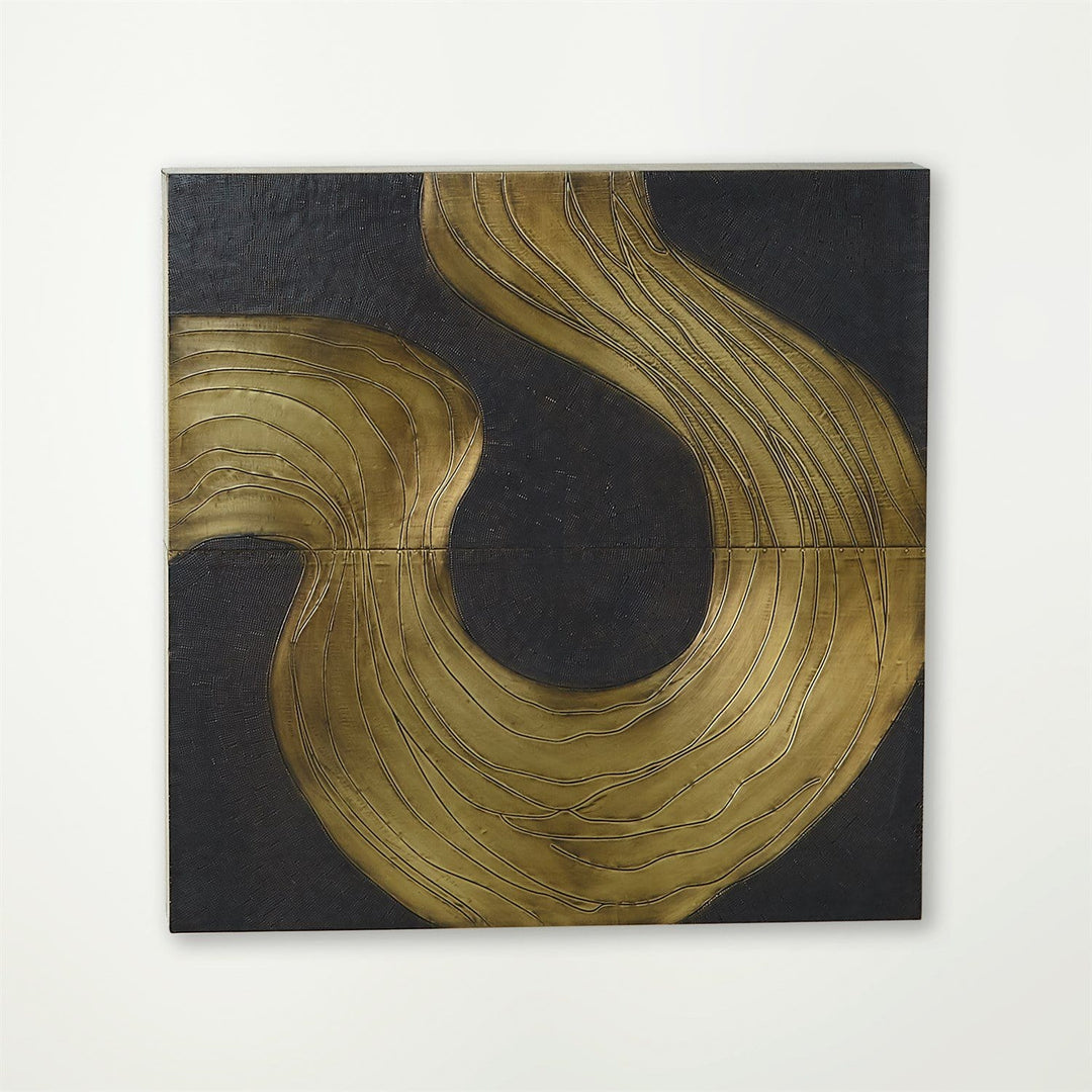 Global Views Global Views Currents Wall Panel D - Brass 7.91346