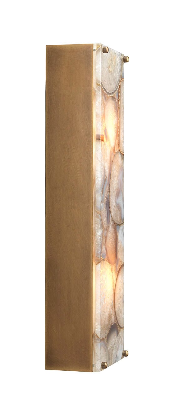 Jamie Young Jamie Young Adeline Rectangle Wall Sconce - Agate & Antique Brass 4ADEL-RECTAB