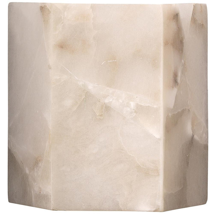 Jamie Young Jamie Young Borealis Hexagon Wall Sconce in Alabaster 4BORE-SCAL