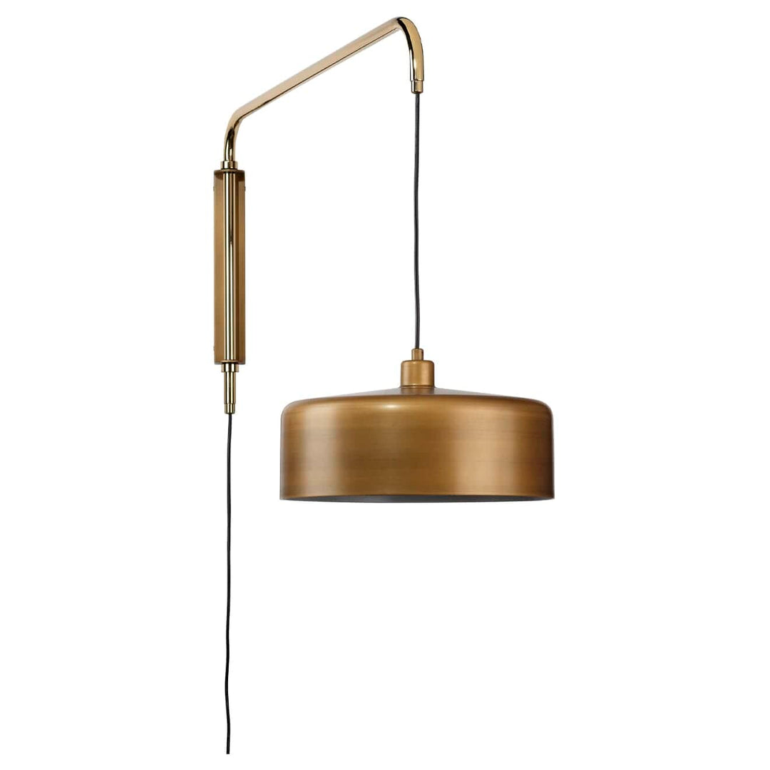 Jamie Young Jamie Young Inline Jeno Swing Arm Wall Sconce - Satin Brass - Available in 2 Sizes Large: 20"h x 14"w x 42"d 4JENO-LGBR