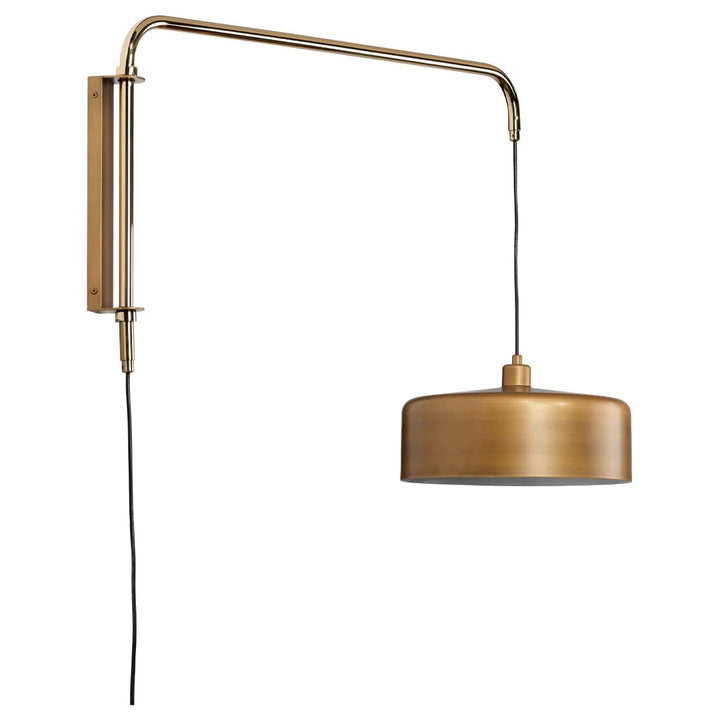 Jamie Young Jamie Young Inline Jeno Swing Arm Wall Sconce - Satin Brass - Available in 2 Sizes