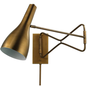 Jamie Young Jamie Young Lenz Swing Arm Wall Sconce in Antique Brass 4LENZ-SCAB