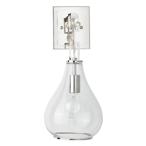 Jamie Young Jamie Young Tear Drop Hanging Wall Silver Sconce in Clear Glass 4TEAR-CLNI
