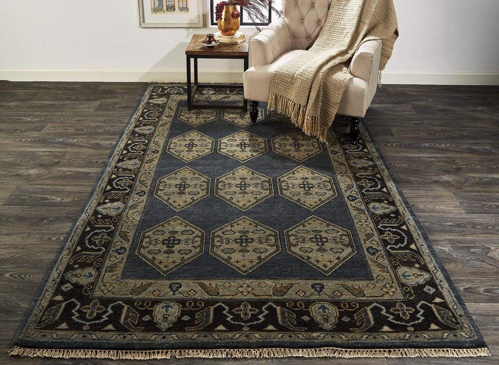 Feizy Feizy Ustad Taditional Persian Rug - Available in 6 Sizes - Indian Teal & Pewter Gray