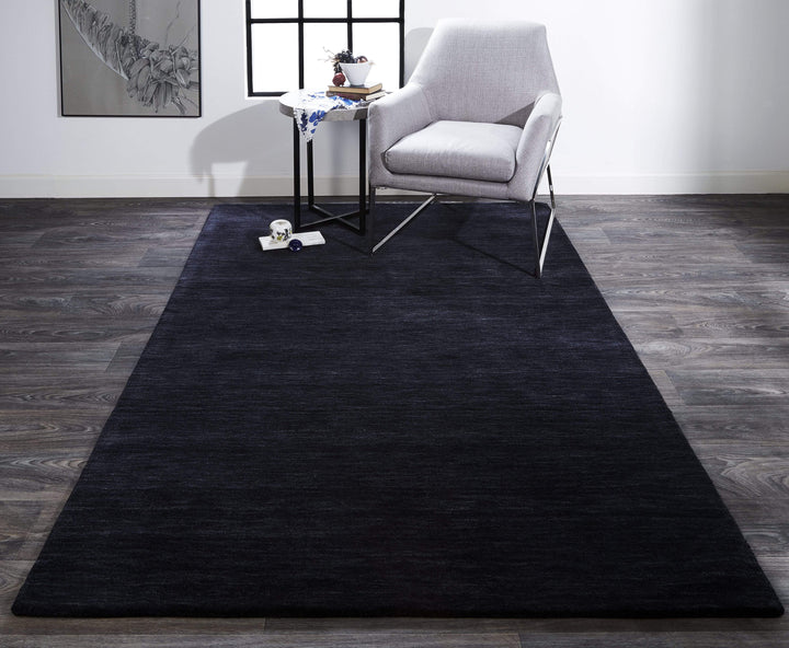 Feizy Feizy Luna Hand Woven Marled Wool Rug - Available in 8 Sizes - Black & Dark Gray