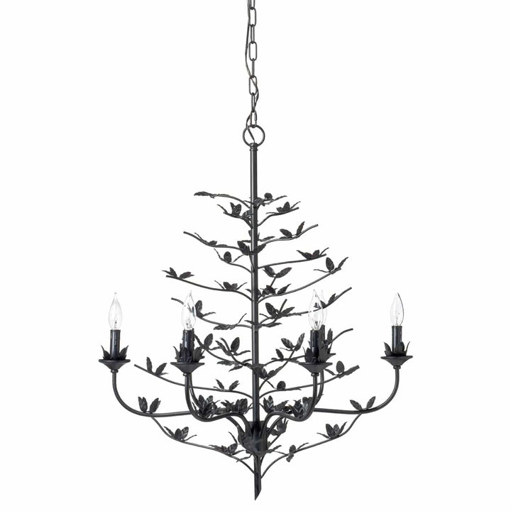 Jamie Young Jamie Young Inline Blooming Chandelier - Available in 2 Colors Black 5BLOO-BLCK