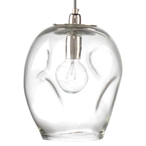 Jamie Young Jamie Young Dimpled Glass Pendant, Large in Clear Glass 5DIMP-LGCL