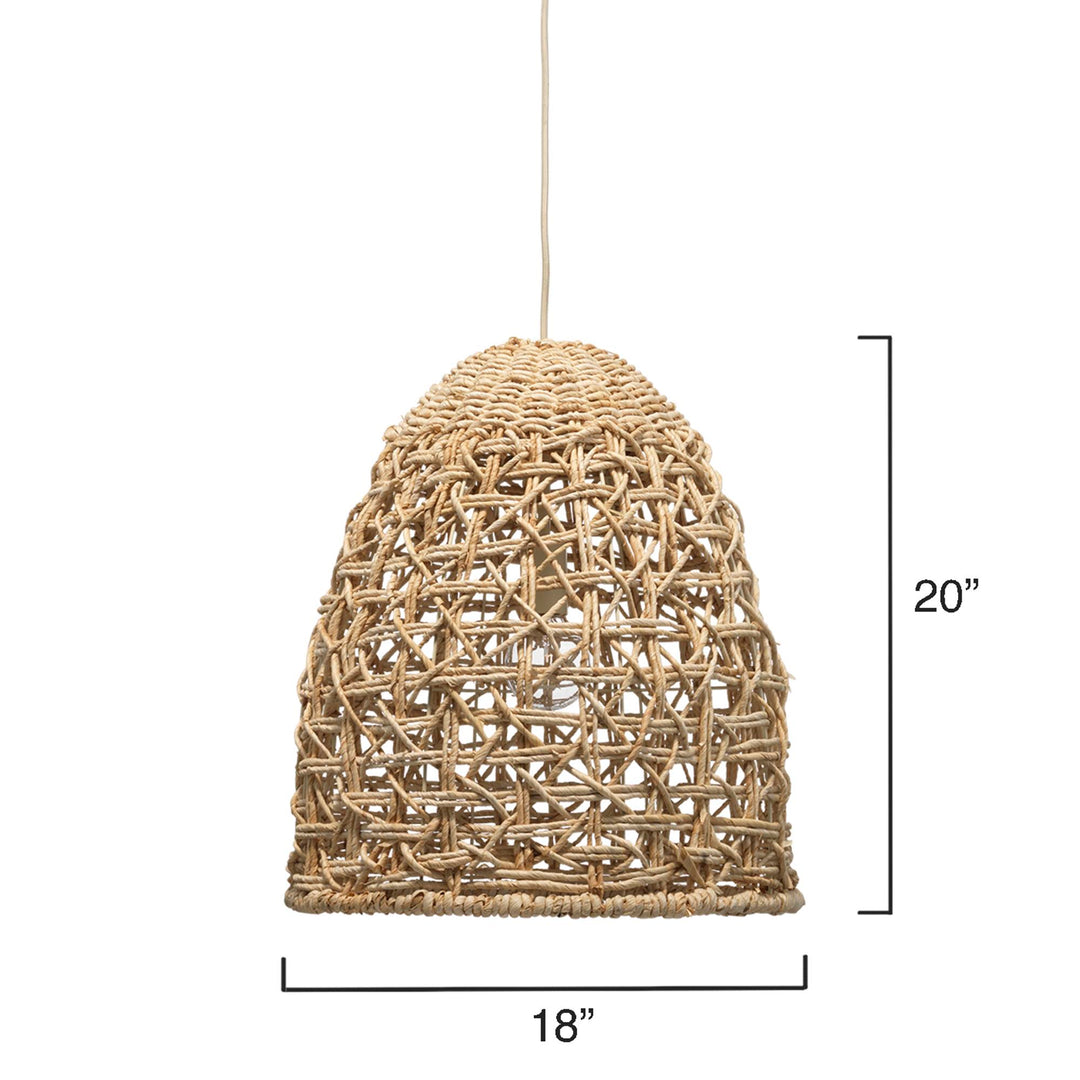 Jamie Young Netted Pendant Natural Corn Straw Rope