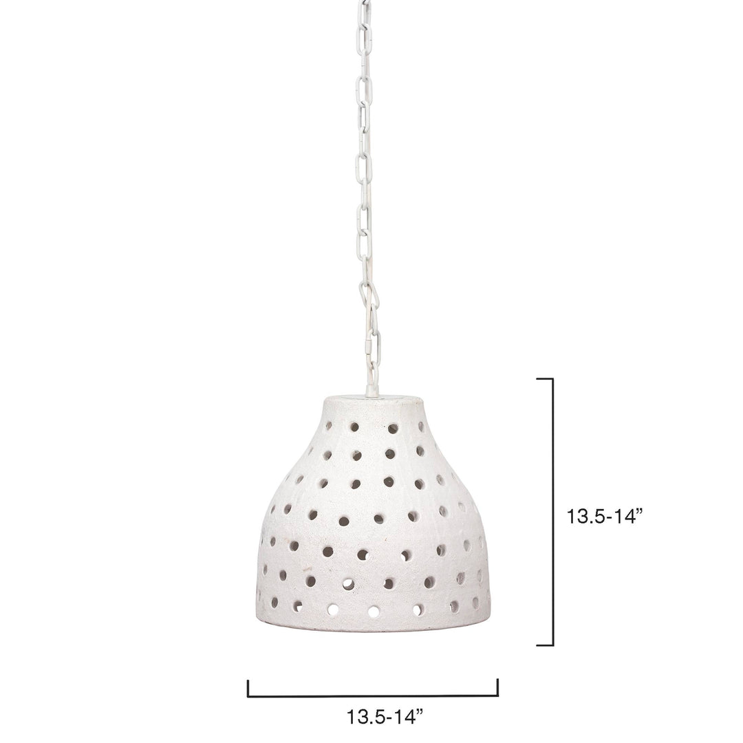 Jamie Young Porous Pendant - Textured Matte White - Available in 2 Sizes