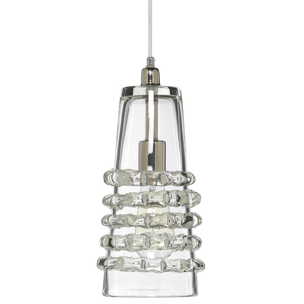 Jamie Young Jamie Young Long Ribbon Pendant in Clear Glass 5RIBB-LOCL