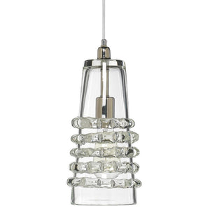 Jamie Young Jamie Young Long Ribbon Pendant in Clear Glass 5RIBB-LOCL
