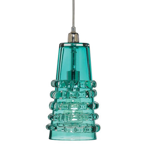 Jamie Young Jamie Young Long Ribbon Pendant in Lake Blue Glass 5RIBB-LOLB