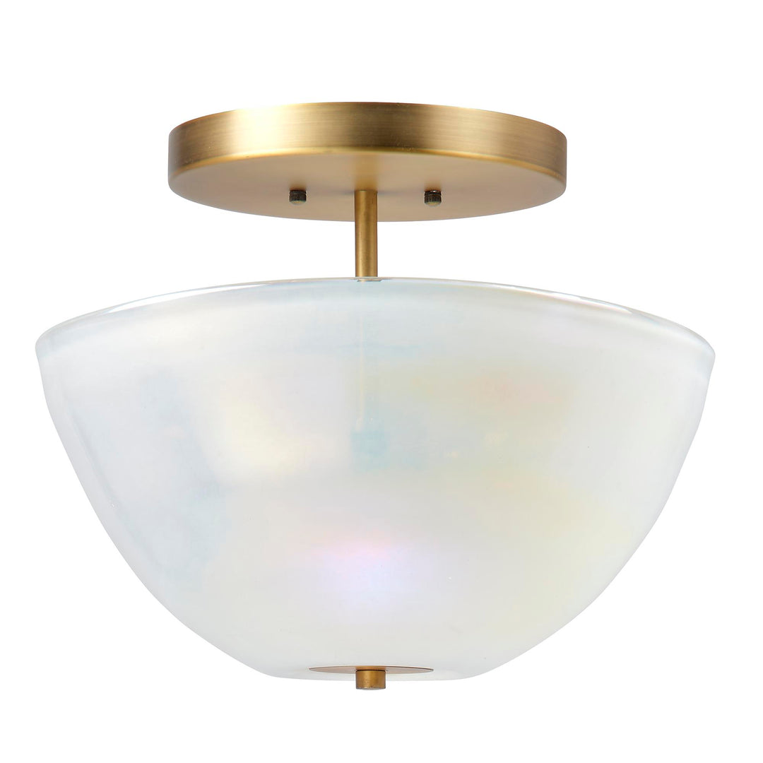 Jamie Young Vapor Bowl Semi-Flush Mount - Antique Brass Metal - Available in 2 Colors