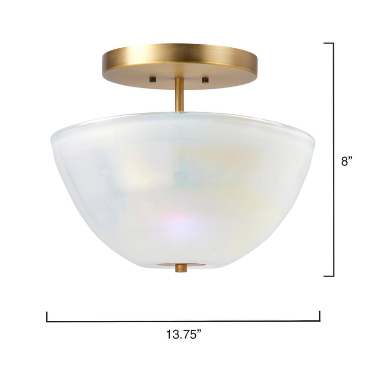 Jamie Young Vapor Bowl Semi-Flush Mount - Antique Brass Metal - Available in 2 Colors