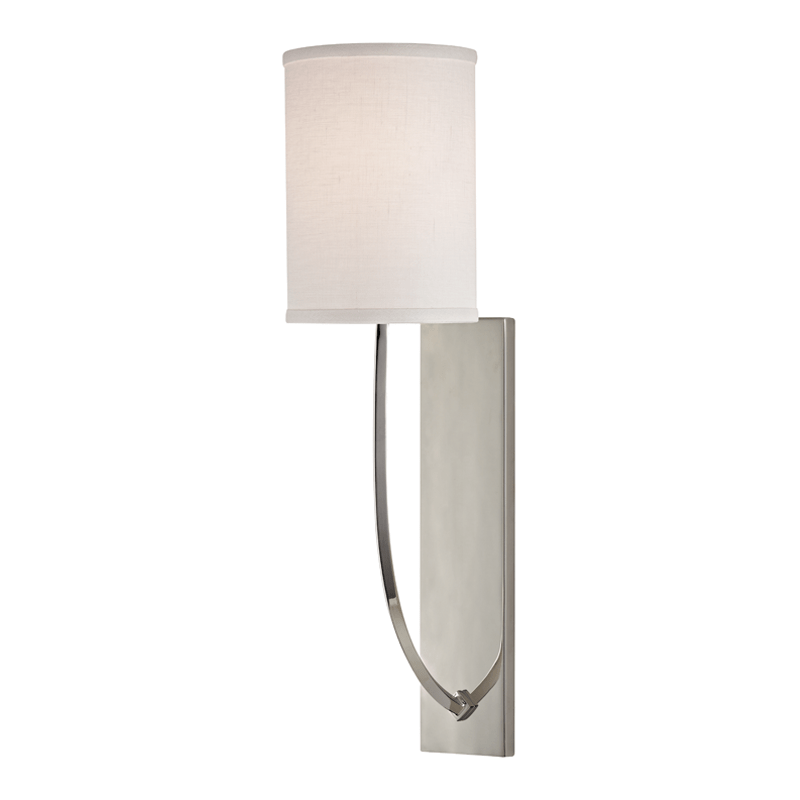 Hudson Valley Lighting Hudson Valley Lighting Colton Sconce - Polished Nickel & Off White 731-PN