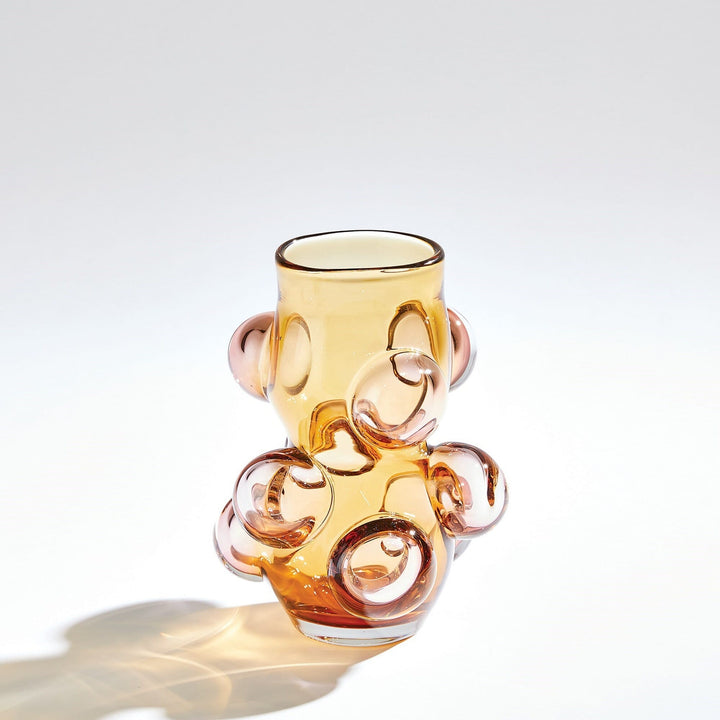 Bubbled Vase - Amber Blush - Available in 2 Sizes