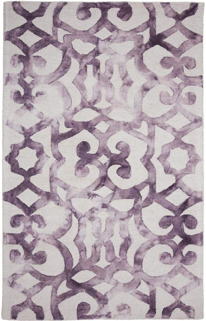 Feizy Feizy Lorrain Patterned Wool Rug - Available in 6 Sizes - Violet Scrollwork 3'-6" x 5'-6" 6108564FVIO000C50