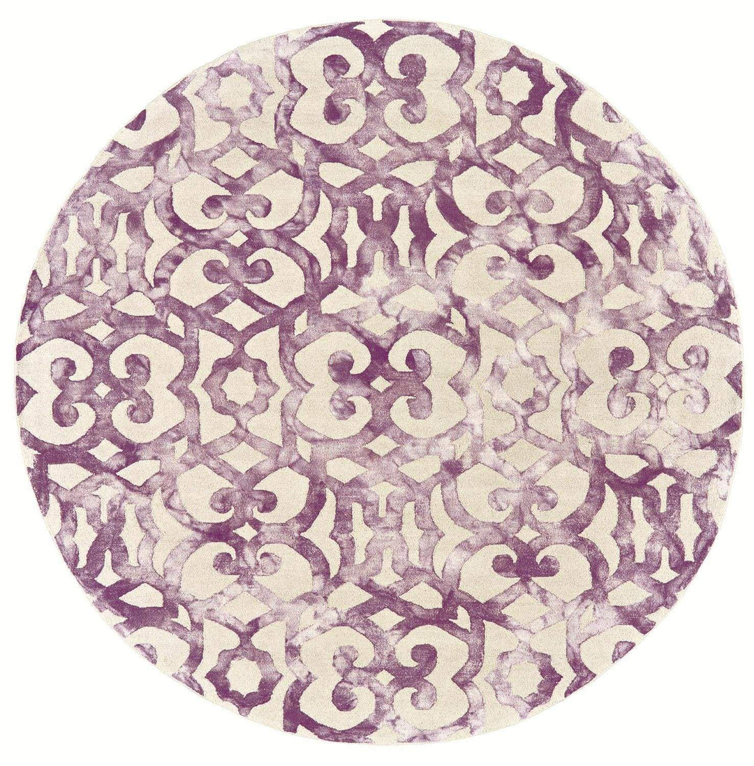 Feizy Feizy Lorrain Patterned Wool Rug - Available in 6 Sizes - Violet Scrollwork 10' x 10' Round 6108564FVIO000N95