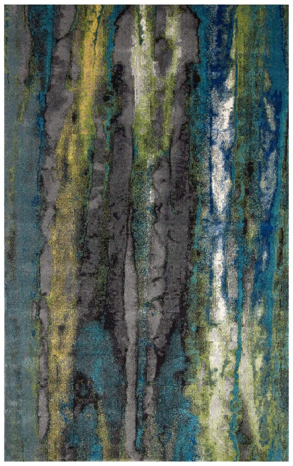 Feizy Feizy Brixton Contemporary Oil Slick Rug - Available in 10 Sizes - Teal Blue & Green 4'-3" x 6'-3" 6163606FAUR000C16