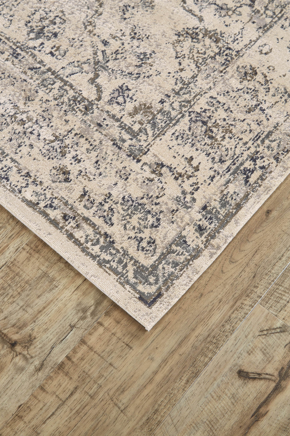 Feizy Feizy Fiona Modern Ornamental Rug - Available in 5 Sizes - Cream & Gray