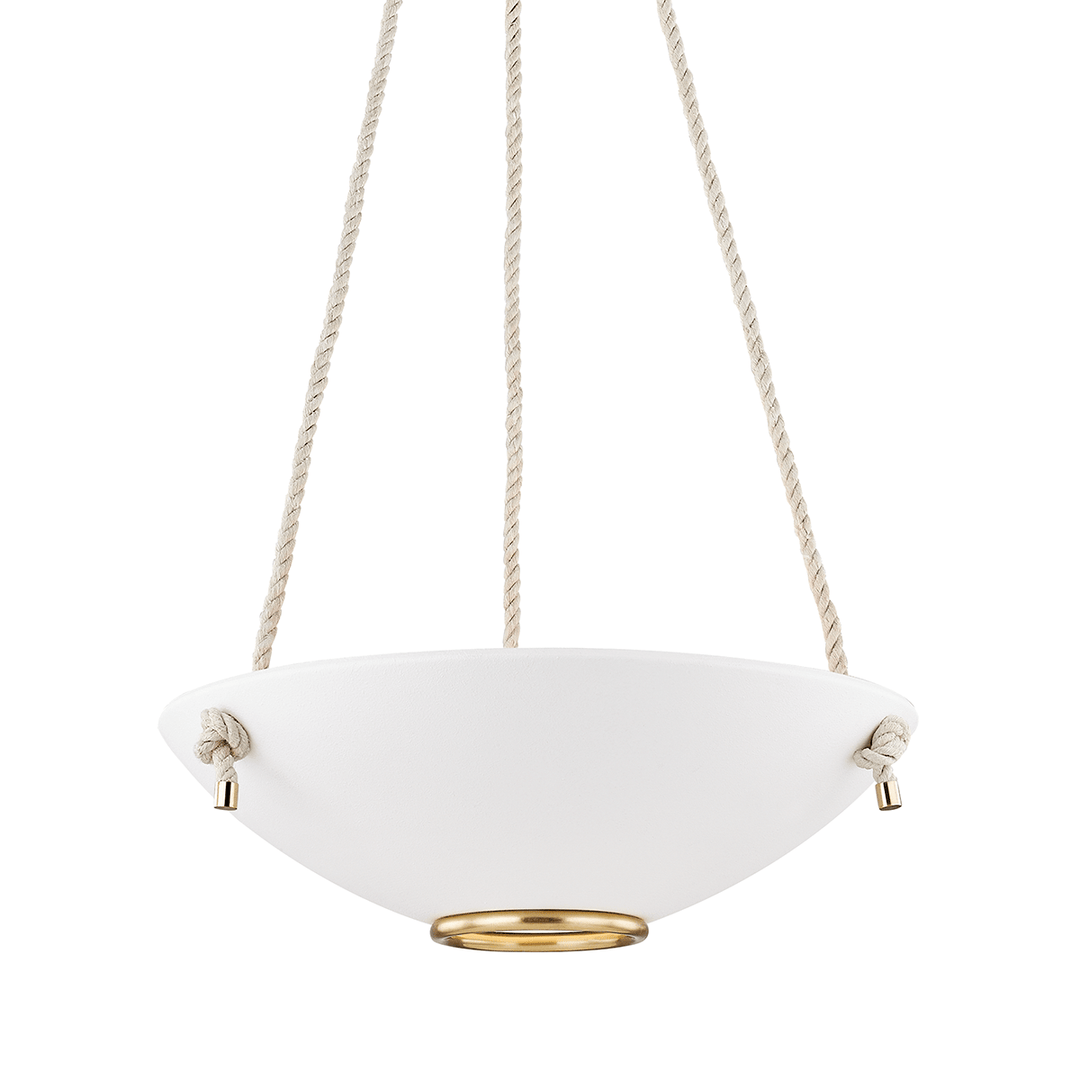 Hudson Valley Lighting Hudson Valley Lighting Plaster No 2 3-Bulb Pendant - Aged Brass & White Plaster MDS451-AGB/WP