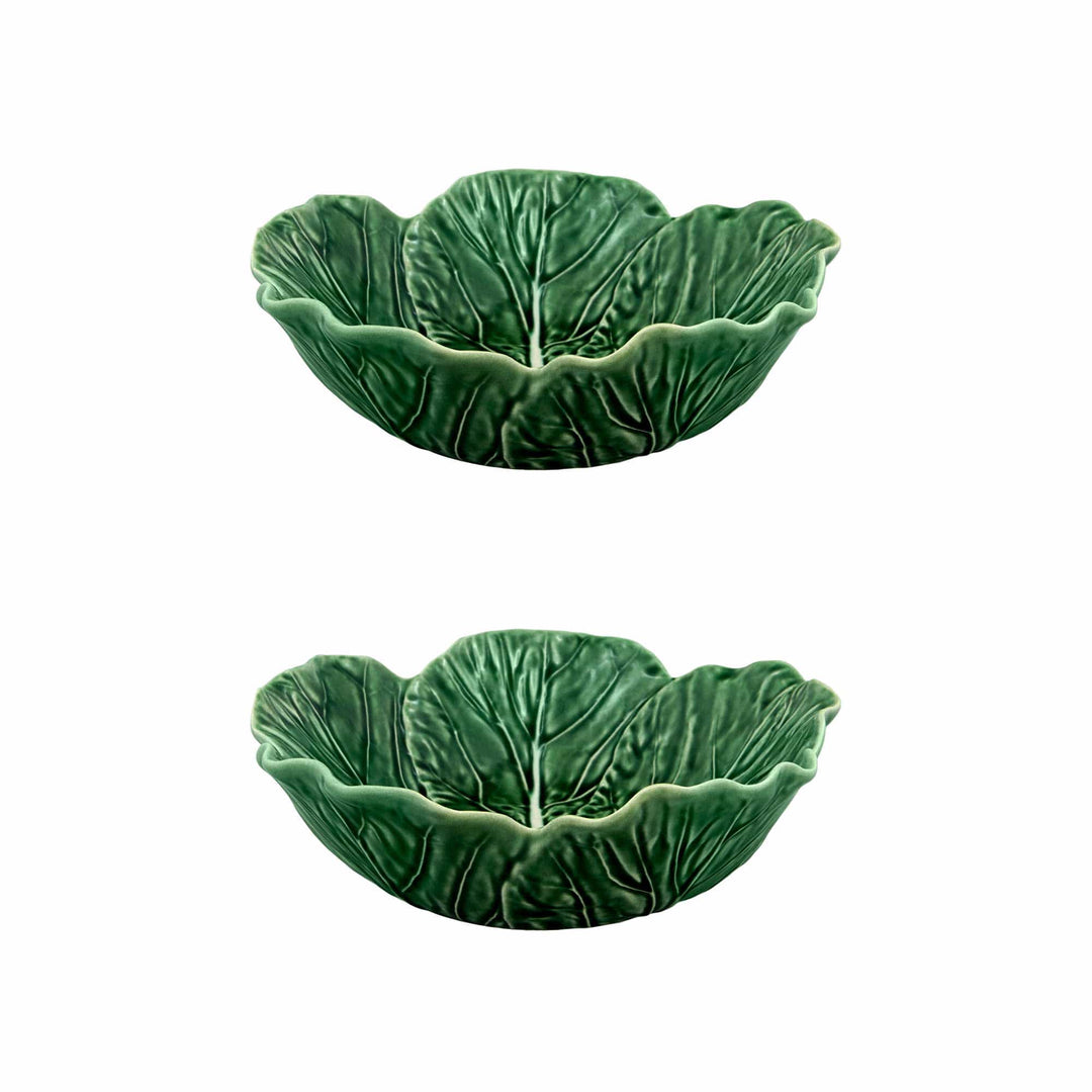 Bordallo Pinheiro Bordallo Pinheiro Cabbage 27 Oz Individual Salad Bowl, Set of 2 - Green 65025384