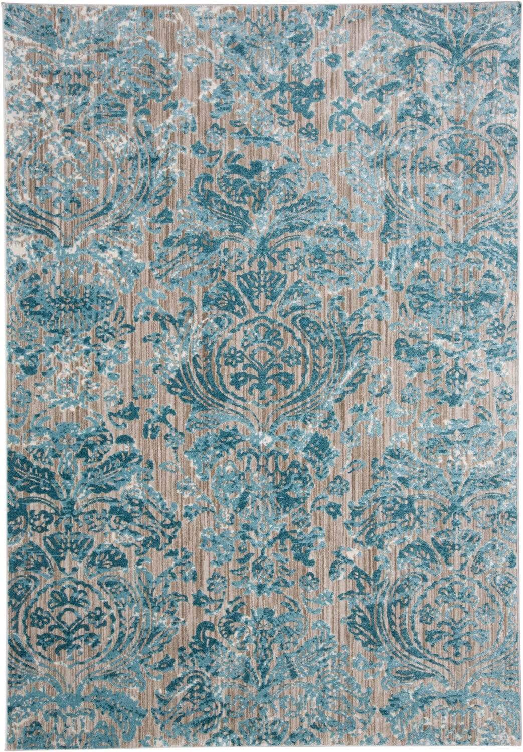 Feizy Feizy Keats Scroll Print Textured Rug - Available in 8 Sizes - Capri Ocean Blue 2'-2" x 4' 6523475FAQU000A22