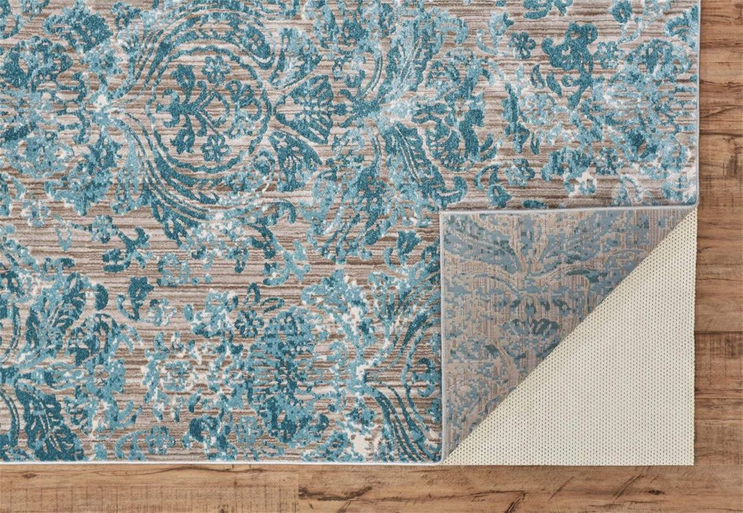 Feizy Feizy Keats Scroll Print Textured Rug - Available in 8 Sizes - Capri Ocean Blue