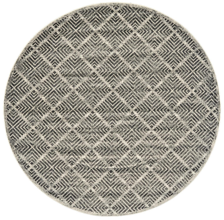 Feizy Feizy Katari Distressed Geometric Rug - Available in 8 Sizes - Gray & Taupe 8' x 8' Round 6613380FCASTPEN80