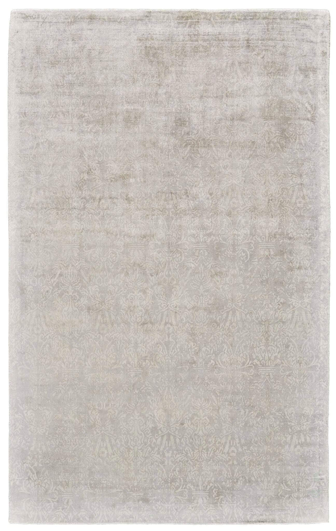Feizy Feizy Nadia Distressed Damask Rug - Available in 4 Sizes - Silver Birch & Light Gray