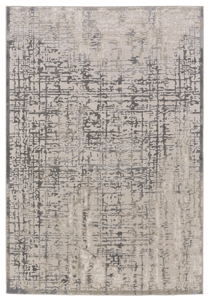 Feizy Feizy Prasad Contmporary Watercolor Rug - Available in 5 Sizes - Ivory & Silver Gray 5' x 8' 6703683FGRY000E10