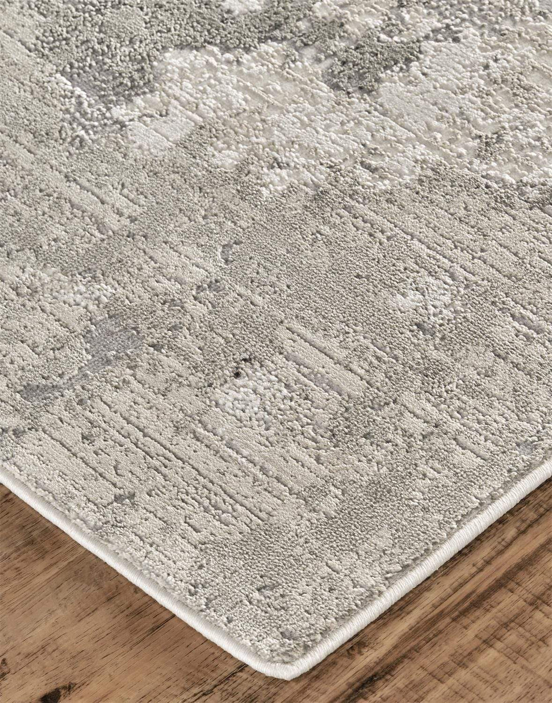 Feizy Feizy Prasad Contmporary Watercolor Rug - Available in 5 Sizes - Ivory & Light Gray