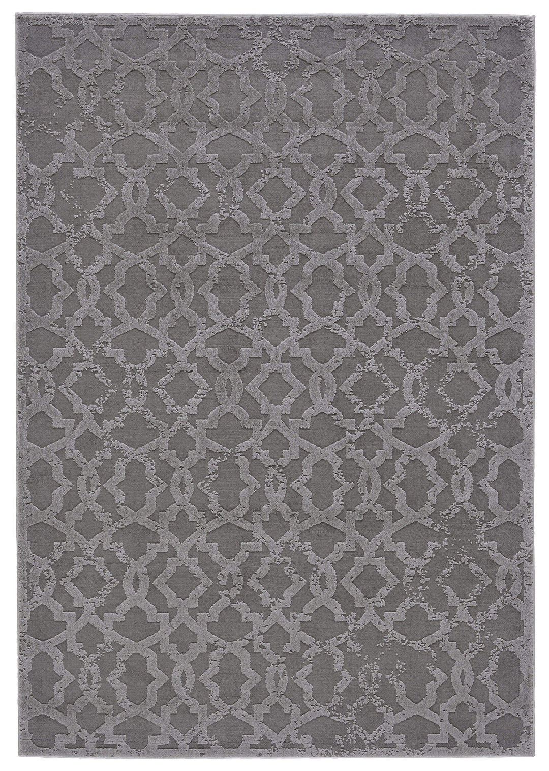 Feizy Feizy Akhari Trellis Pattern Rug - Available in 5 Sizes - Silver & Dark Gray 5' x 8' 6713675FSLV000E10