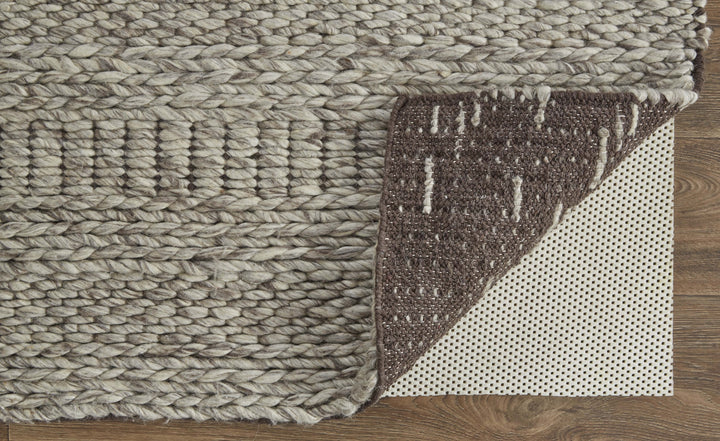 Feizy Feizy Berkeley Modern Eco-Friendly Braided Rug - Available in 5 Sizes - Ivory & Warm Gray