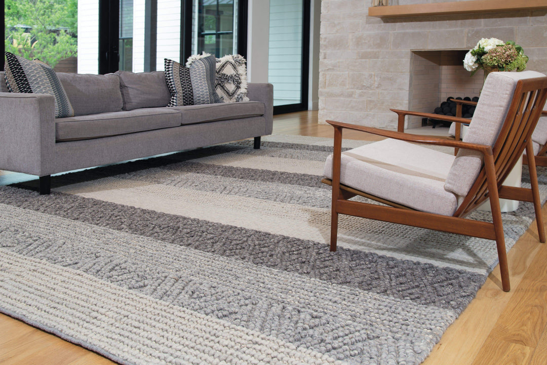 Feizy Feizy Berkeley Modern Eco-Friendly Braided Rug - Available in 5 Sizes - Chracoal Gray & Tan