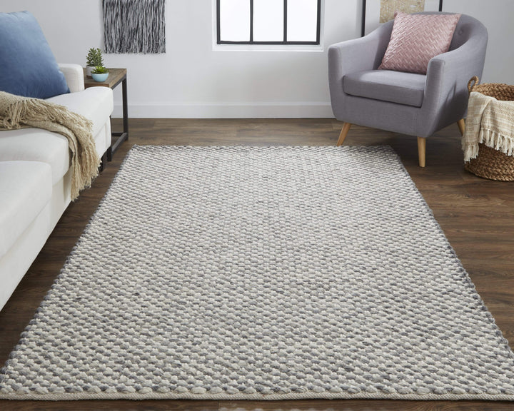 Feizy Feizy Berkeley Modern Eco-Friendly Braided Rug - Available in 5 Sizes - Chracoal Gray & Ivory