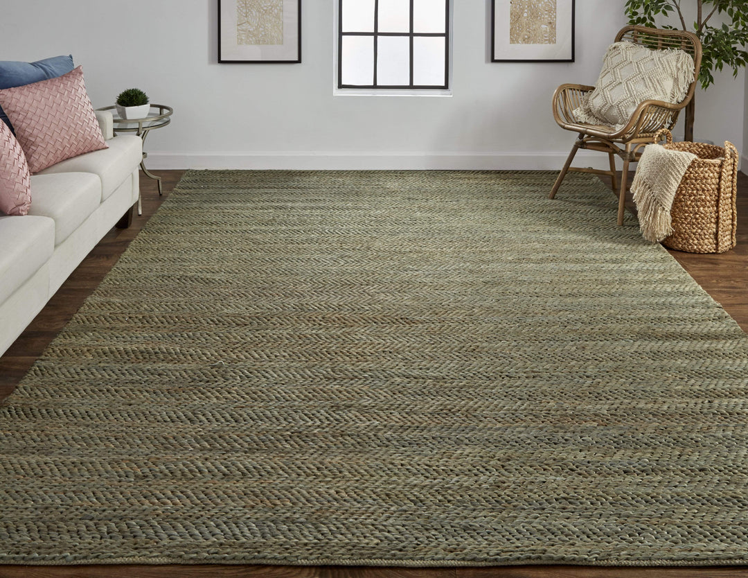 Feizy Feizy Kaelani Natural Handmade Rug - Available in 4 Sizes - Ice Green & Tan