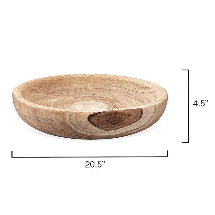 Jamie Young Jamie Young Laurel Wooden Bowl -  Natural Wood 7LAUR-LGWD