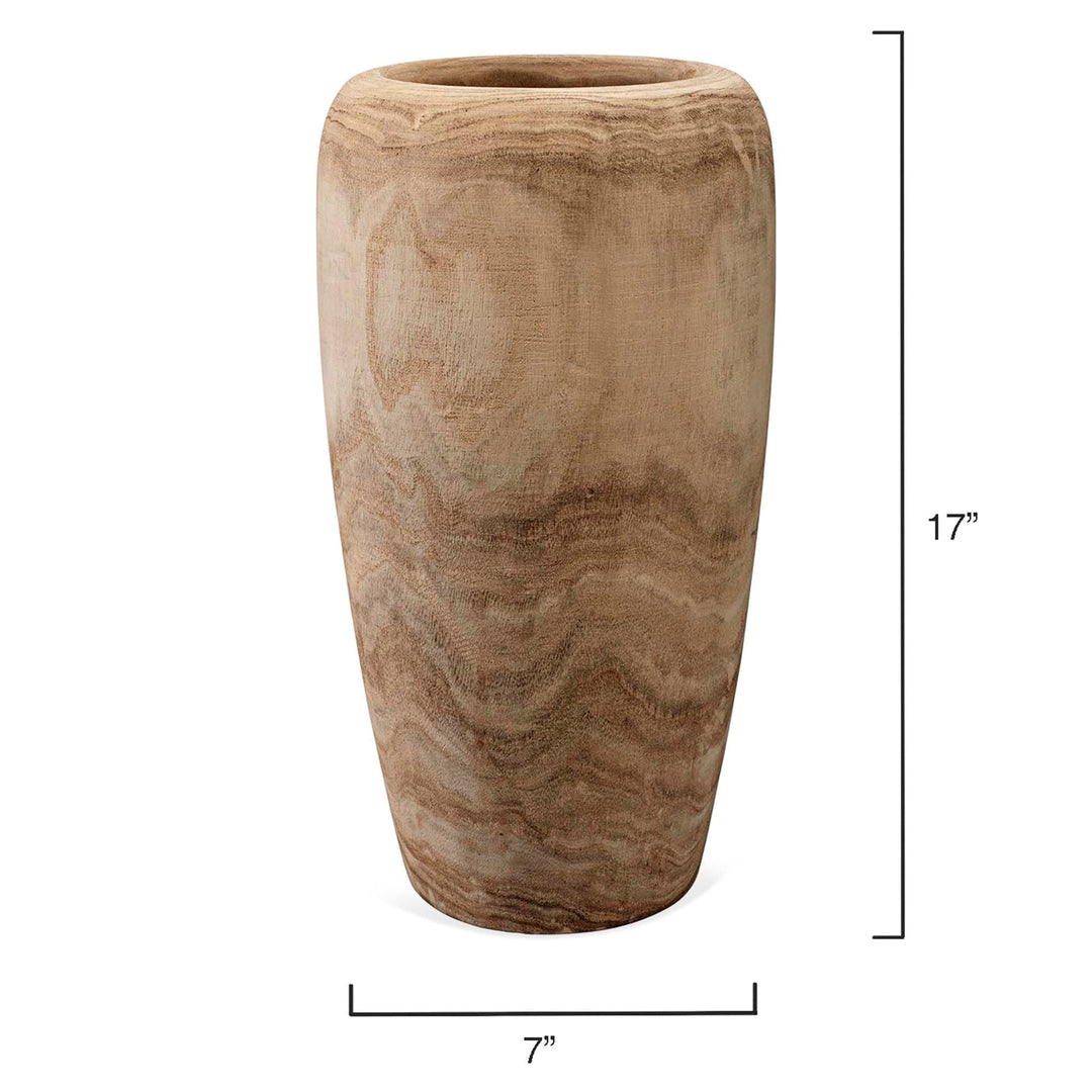 Jamie Young Jamie Young Ojai Wooden Vase -  Natural Wood 7OJAI-SMWD