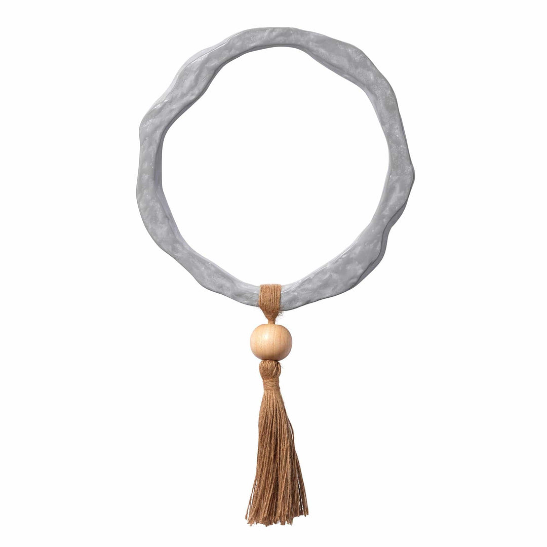 Jamie Young Jamie Young Mirage Abstract Wall Art with Natural Wood Bead & Jute Tassel LS8MIRAGWAWD