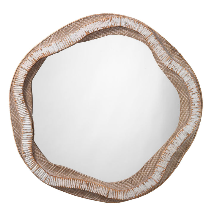 Jamie Young Jamie Young River Organic Mirror - Beige & Cream Rattan & Wood LS6RIVERBECR