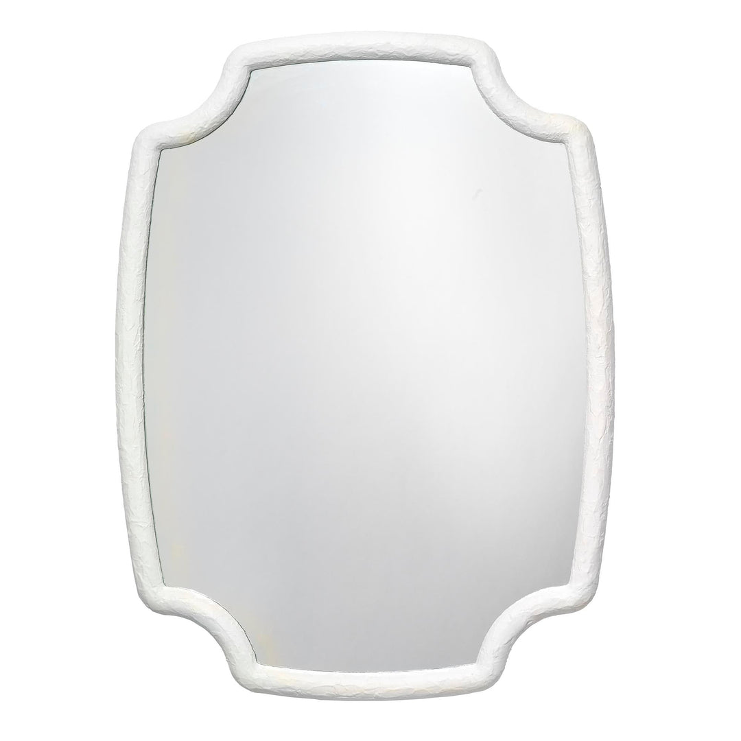 Jamie Young Jamie Young Selene Mirror - Textured White Resin 6SELE-MIWH