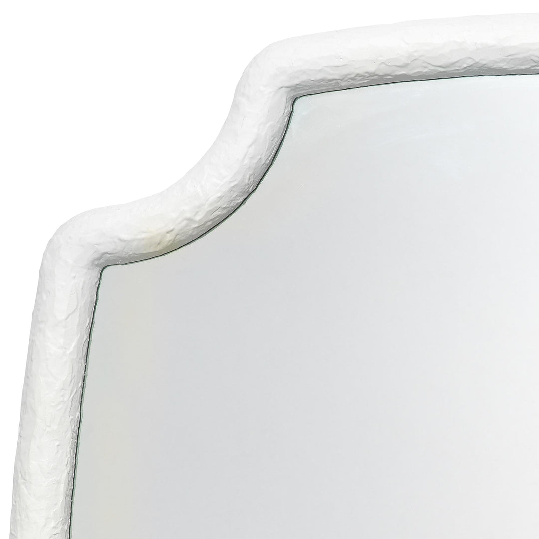 Jamie Young Jamie Young Selene Mirror - Textured White Resin 6SELE-MIWH
