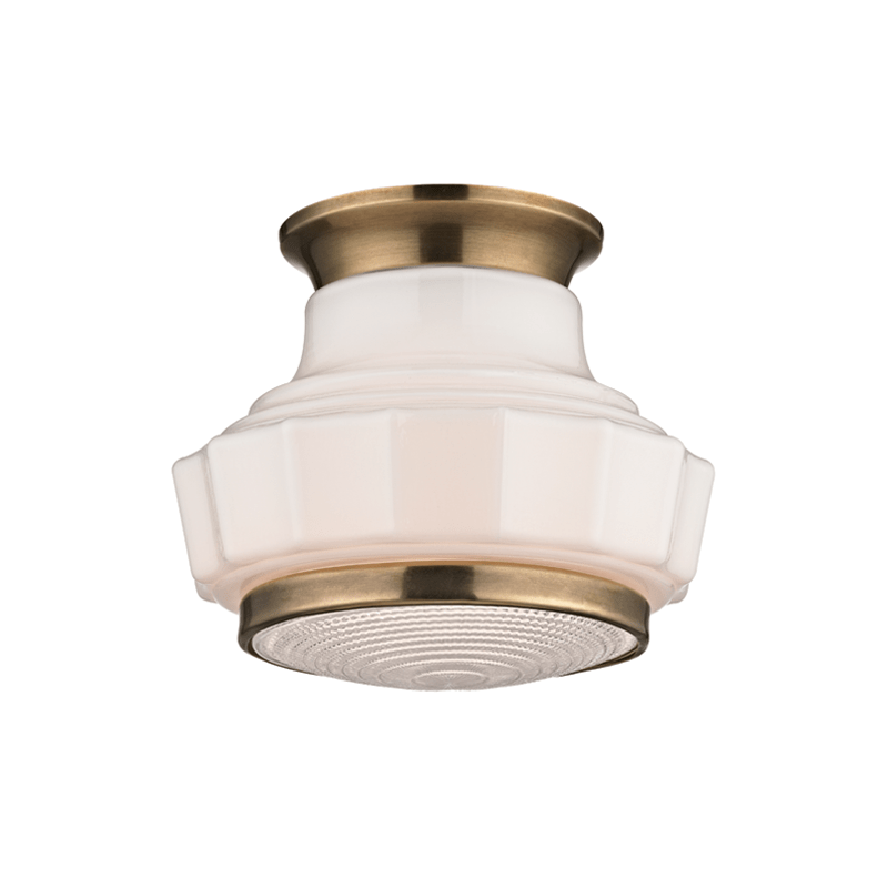 Hudson Valley Lighting Hudson Valley Lighting Odessa Ceiling Lamp - Aged Brass & Opal Glossy 3809F-AGB