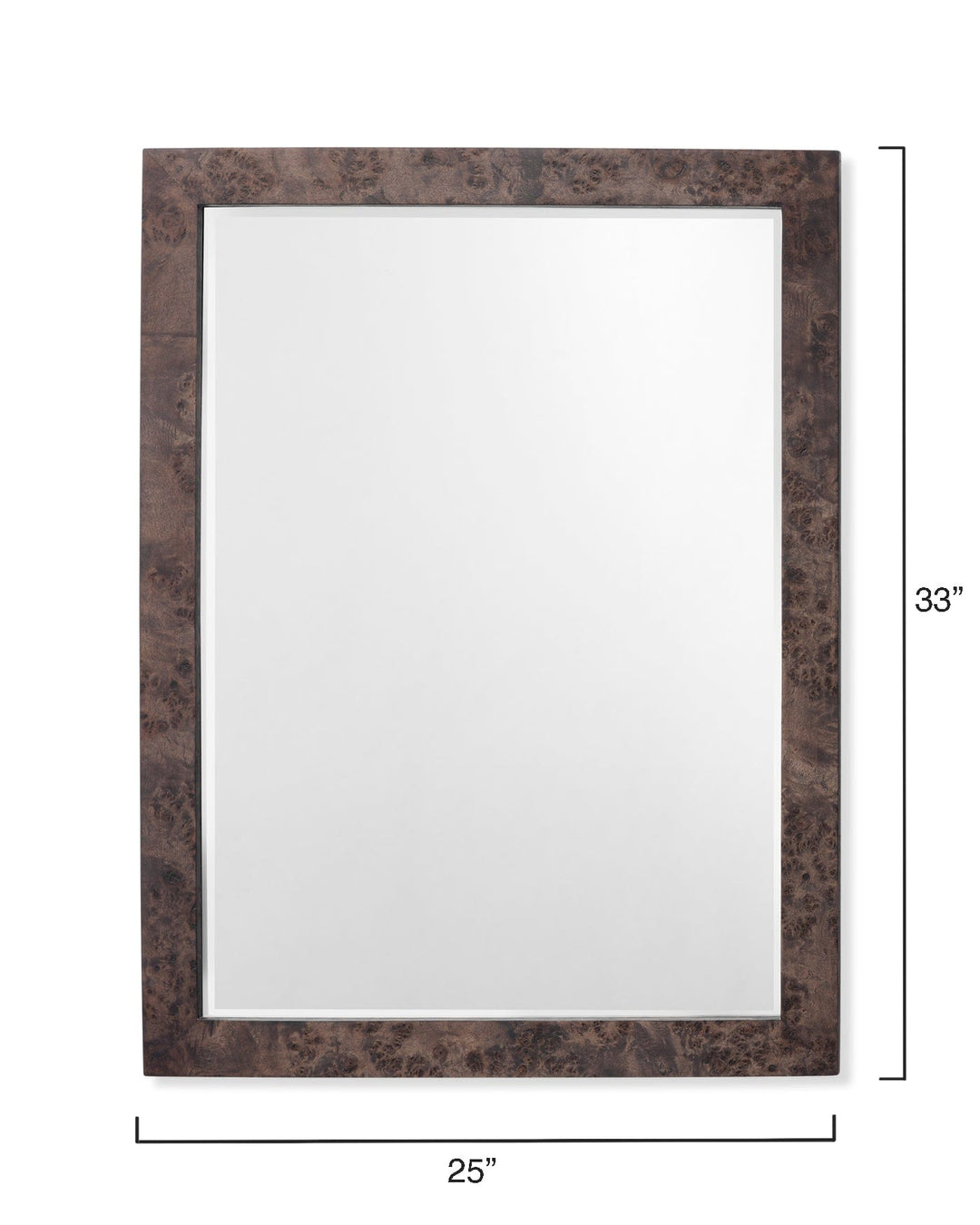 Jamie Young Jamie Young Chandler Rectangle Wall Mirror - Charcoal Burl Wood 6CHAN-RECTCH