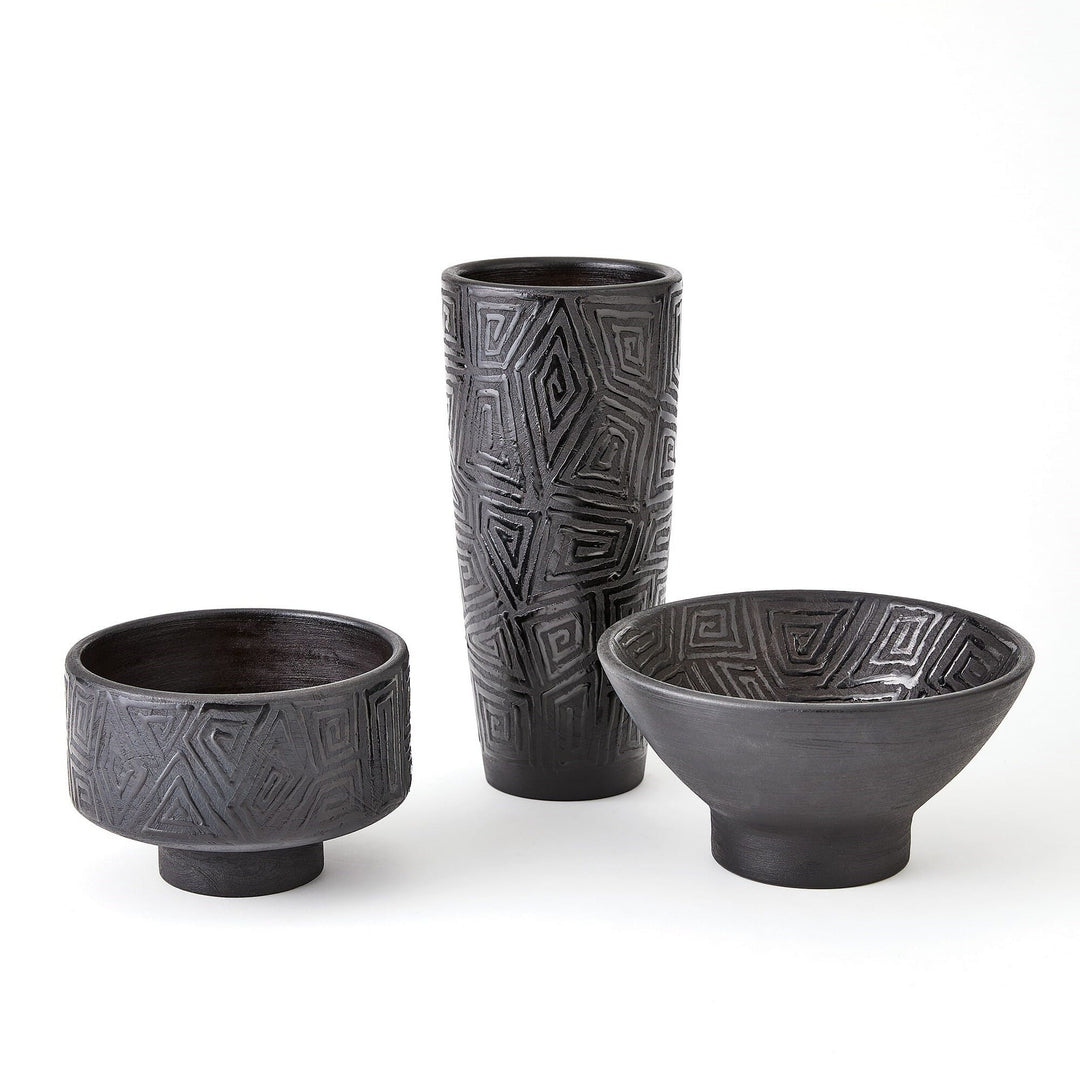 Global Views Amazonas Bowl - Black - Available in 2 Sizes