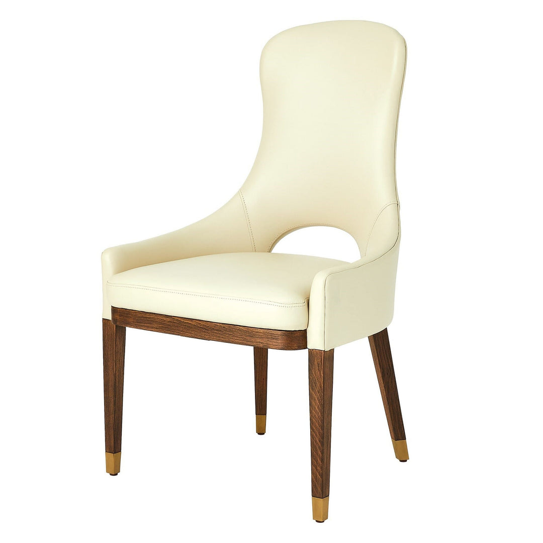 Global Views Nola Dining Chair - Ivory Leather